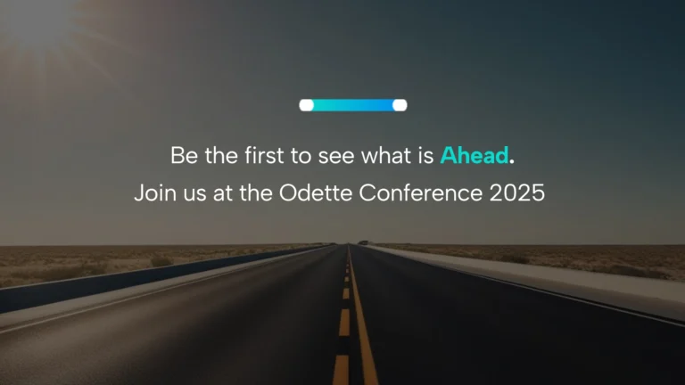 Be the first to see what is Ahead. Join Sintel at the Odette Conference 2025. Scenic road background.